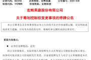 万年历表明日停牌！又一A股，筹划控制权变更